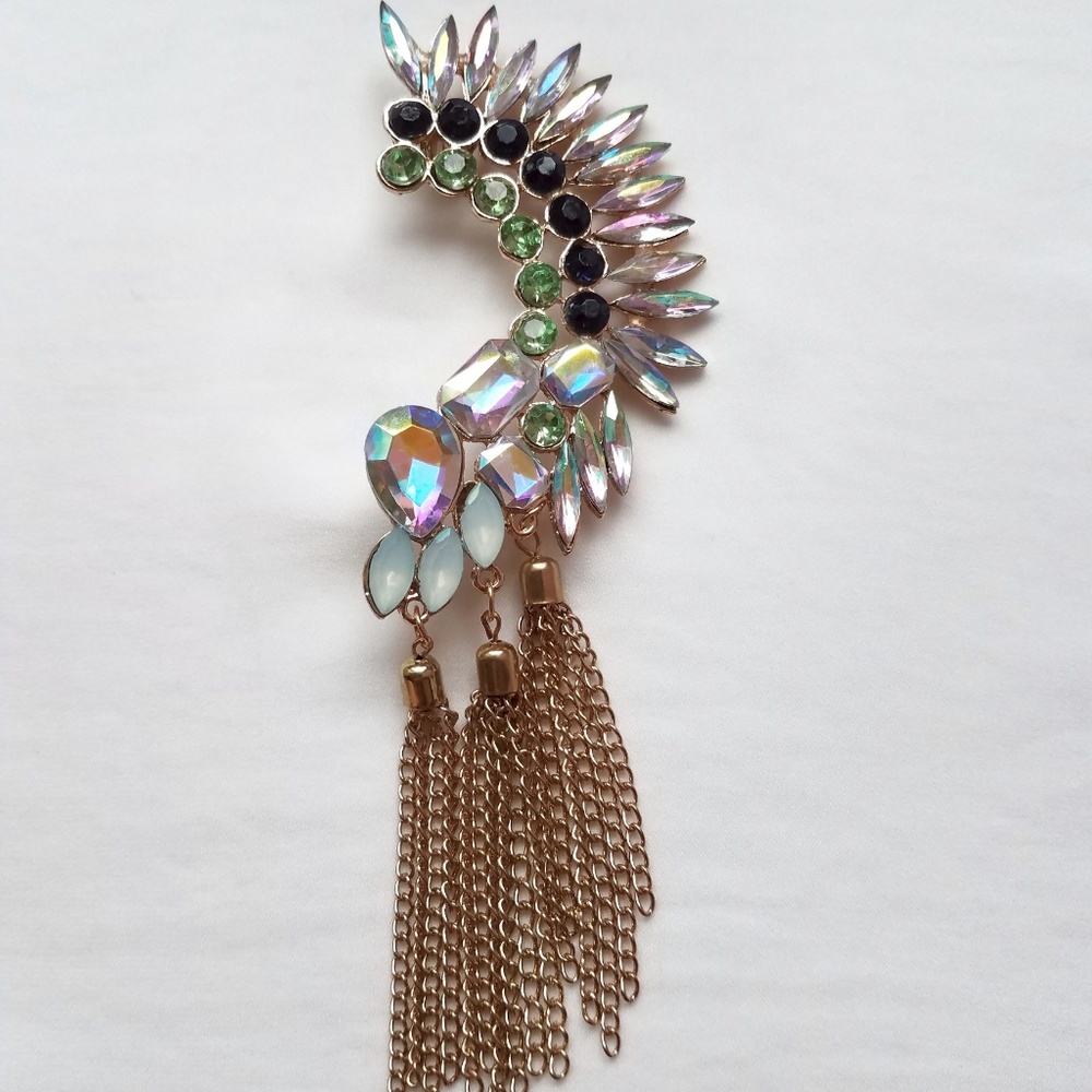 Peacock Ear Cuff